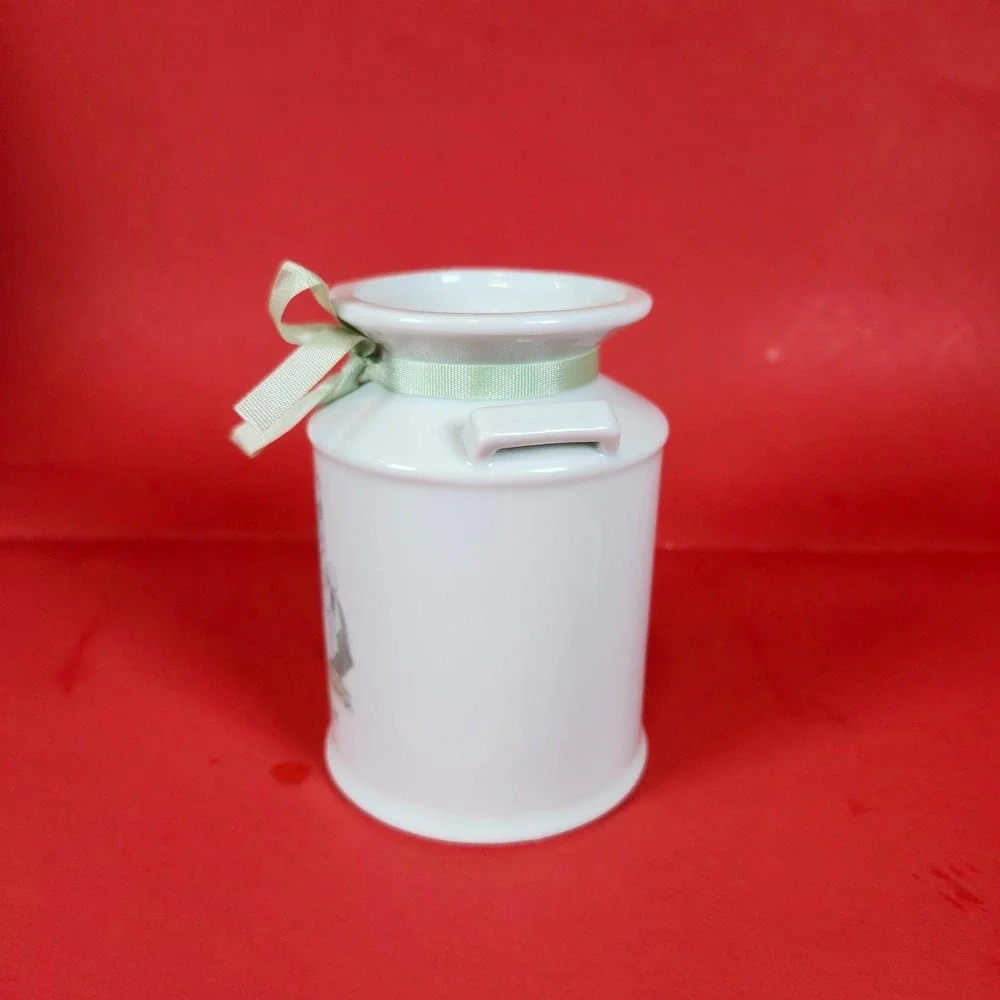 Precious Moments October Milk Can Jar Enesco Ceramic 1988‎ Fall Harvest Decor